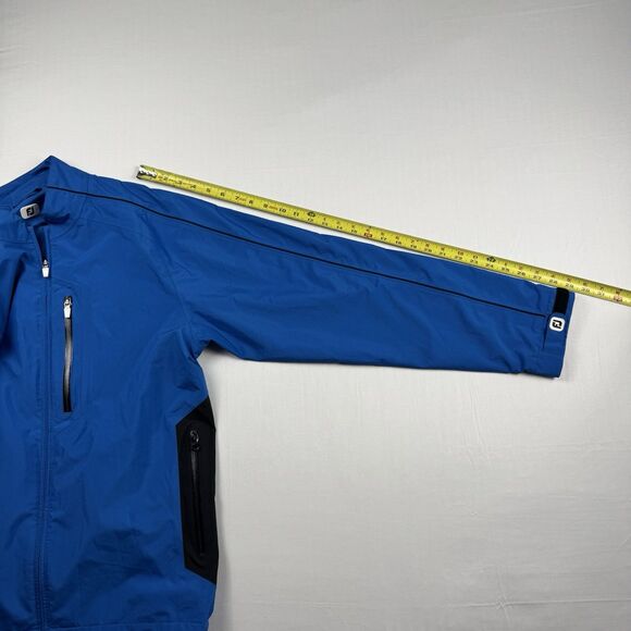 Footjoy Rain Windbreaker Golf Blue Jacket Mens L - Picture 4 of 12